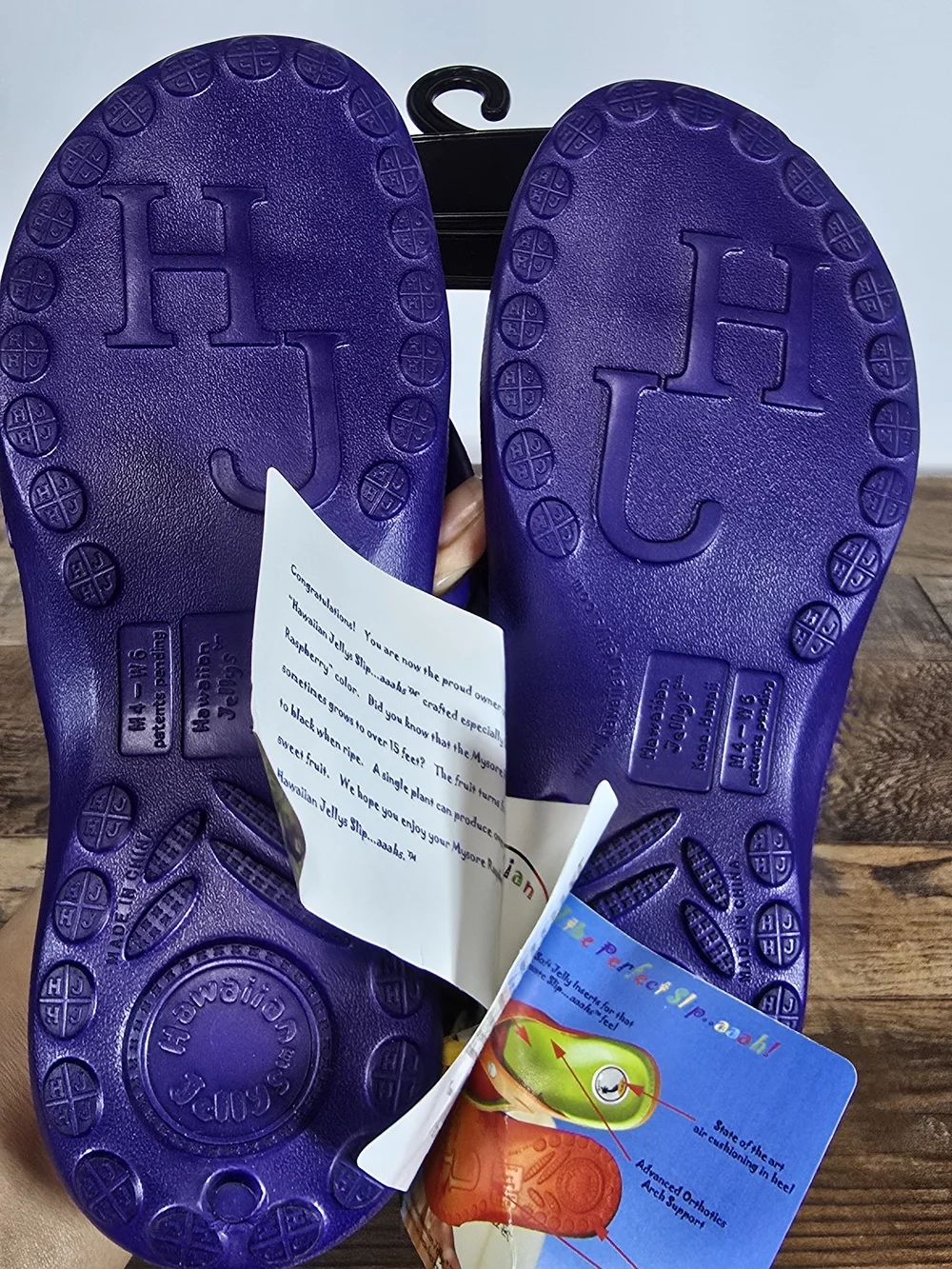 Girl Pink and Purple Comfort Flip Sandals Size 5